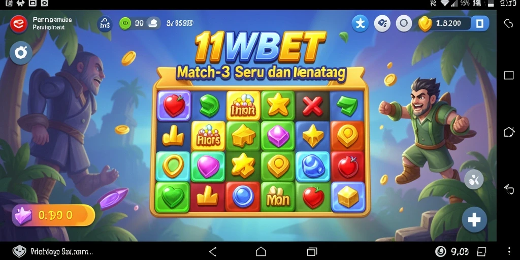 Tangkapan layar gameplay 11WBET yang seru dengan kombinasi blok warna.