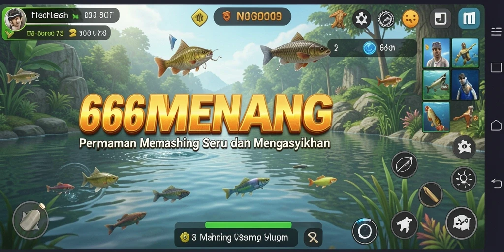 Tampilan gameplay memancing yang seru dan menantang di 666MENANG.