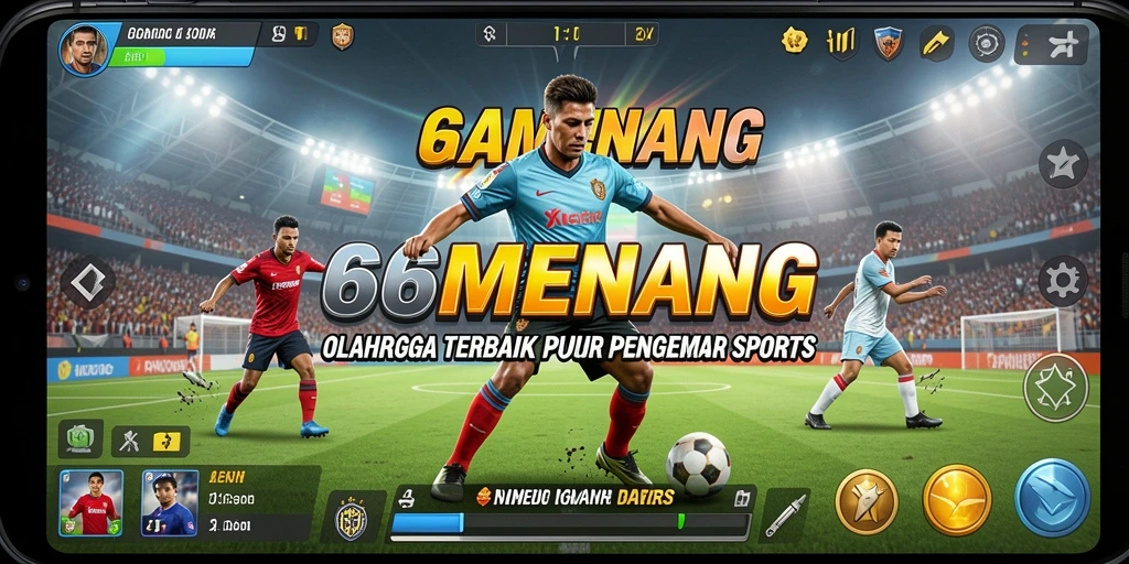 Tampilan gameplay menegangkan di 66MENANG dengan aksi olahraga intens.