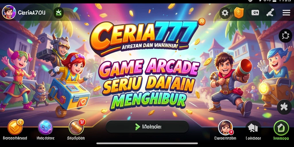 Tampilan seru gameplay Arcade di CERIA777 yang membuat ketagihan.