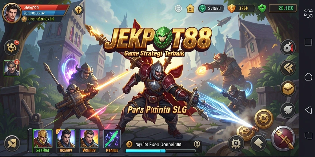 Tangkapan layar JEKPOT88 menunjukkan aksi intens dari gameplay strategi.