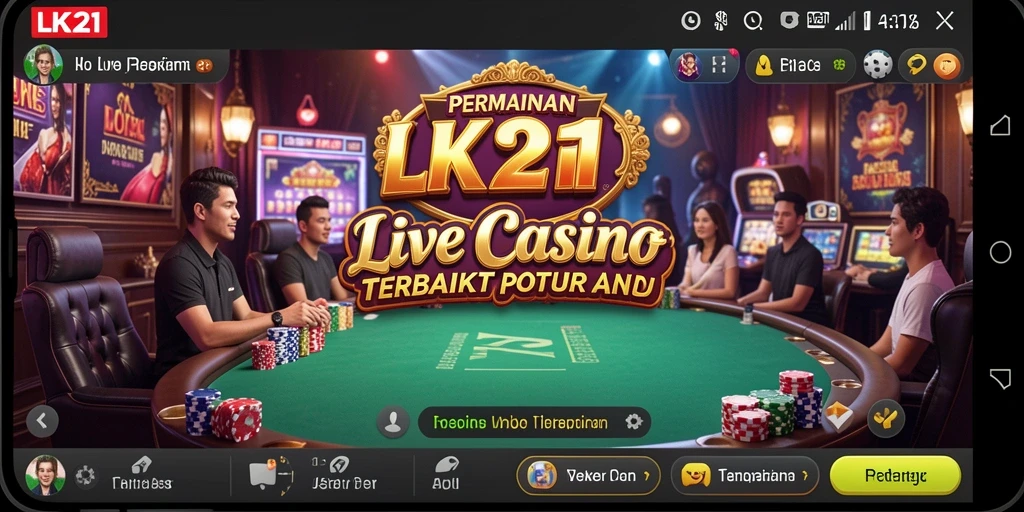 Tampilan menarik dari gameplay Live Casino yang mengasyikkan di LK21.