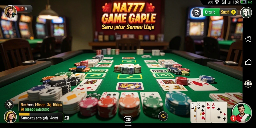 Gameplay seru dan interaktif dalam NA777 Game Gaple.