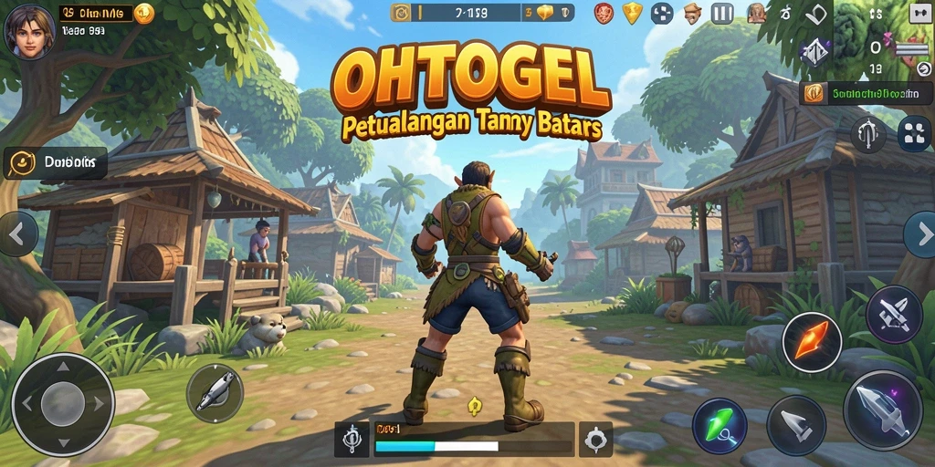 Tampilan gameplay OHTOGEL dengan dunia terbuka yang luas.