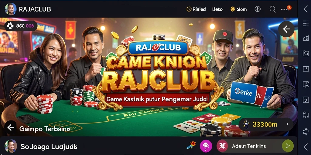 Gameplay menarik dari RAJACLUB dengan grafis kasino yang menawan.