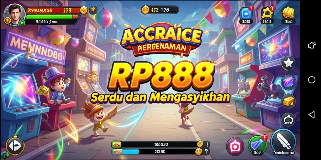 Screenshot RP888 menampilkan gameplay Arcade yang mengasyikkan.
