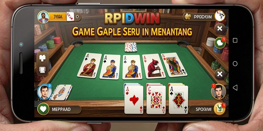 Screenshot RPIDWIN yang menampilkan gameplay Gaple yang seru.