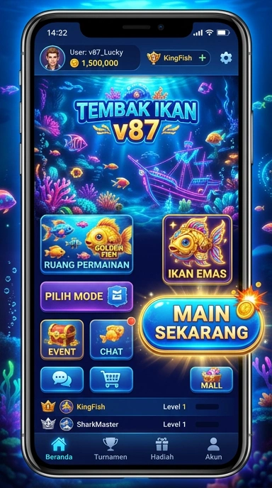 Screenshot tampilan antarmuka pengguna aplikasi v87.